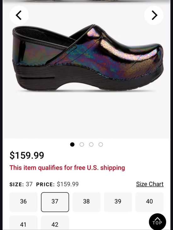 Dansko Shoes - Dansko Iridescent Black Clog with Rainbow Sheen